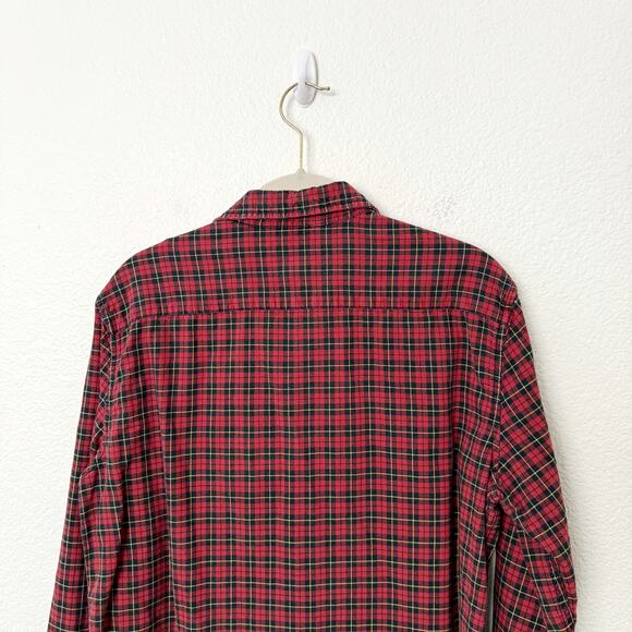 [Denim & Supply Ralph Lauren] Red Plaid Flannel Button Down Shirt Size Medium M - Picture 4 of 10